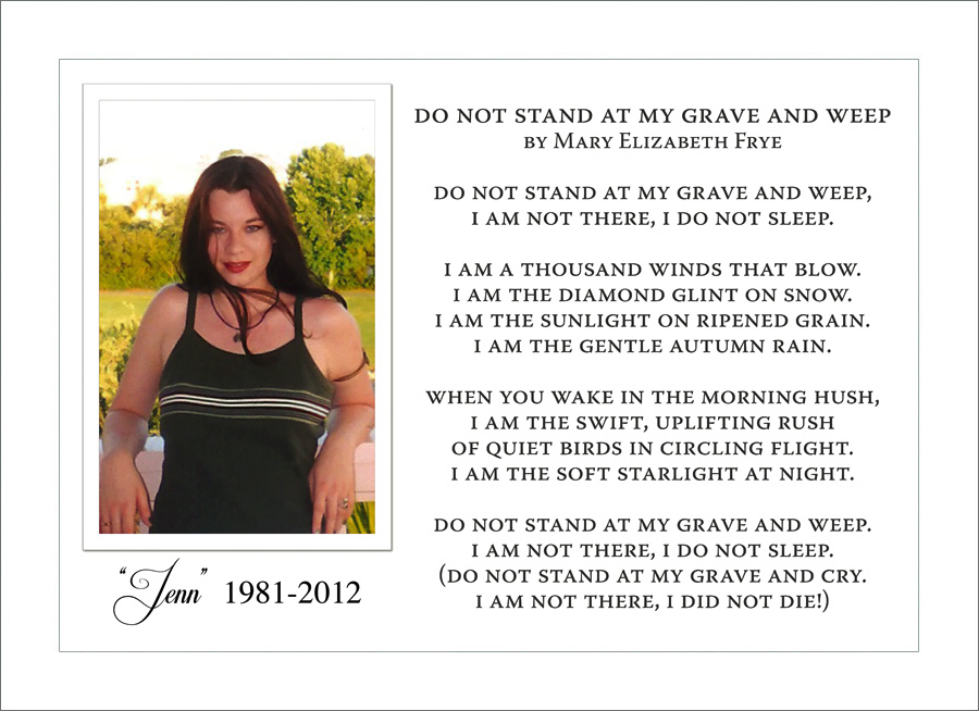 in memorium - my baby sister my little sister Jennifer